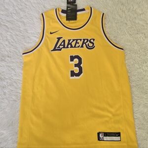 Anthony Davis #3 Lakers Youth Large Yellow Jersey. NBA brand.